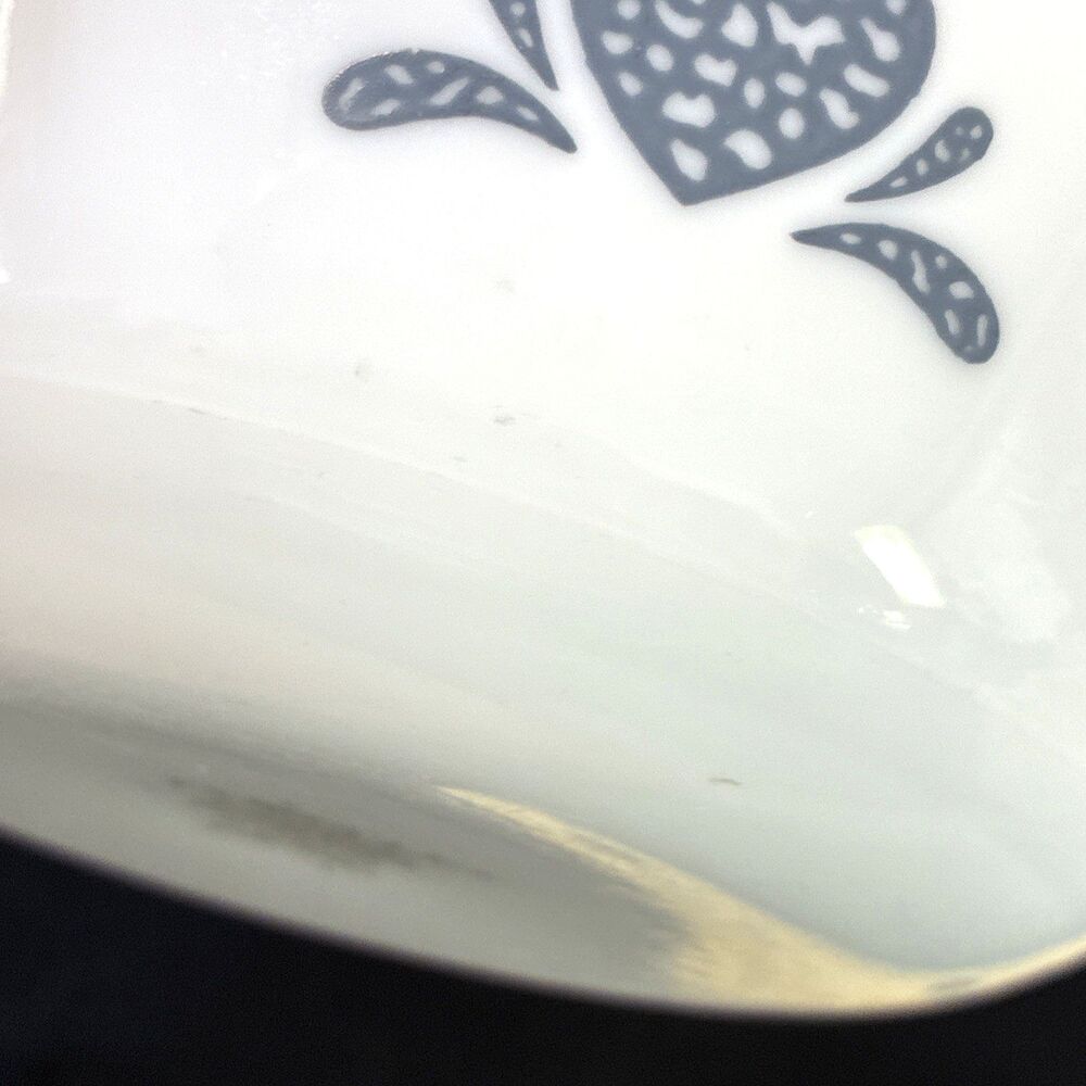 Corelle Corning Blue Hearts Cereal Soup Bowl 6-1/4" Sponged Vintage 90s Retired - Picture 7 of 9